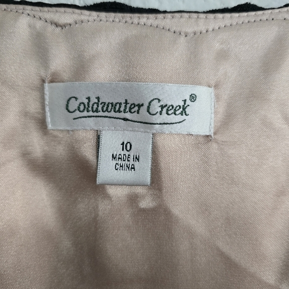 Coldwater Creek Dress Women Sz 10 Black Sleeveless Pleated Fit & Flare Cocktail - Picture 6 of 13